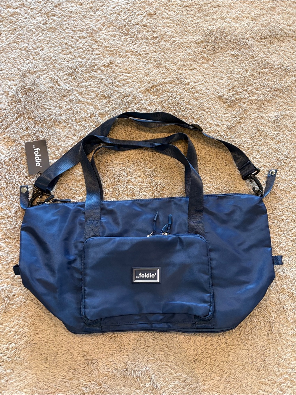 The Foldie Travel Tote Bag in Navy